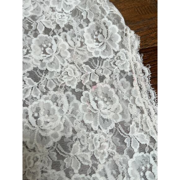 Vintage Clothing - Sheer Lace Tank Top - White English Roses - Medium - Picture 7 of 9